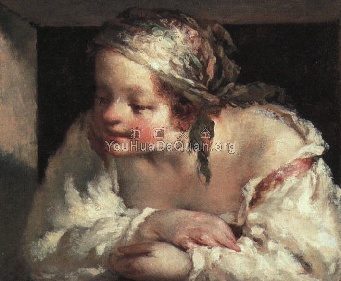 Young Woman - 让·弗朗索瓦·米勒